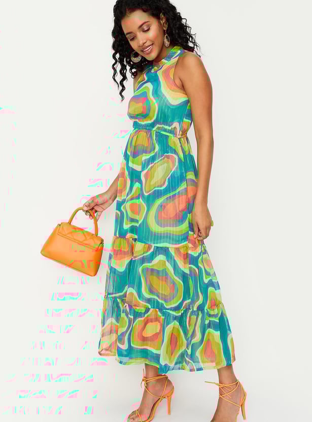 Women Printed Tiered Dress