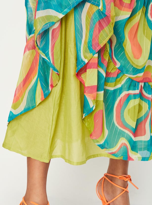 Women Printed Tiered Dress