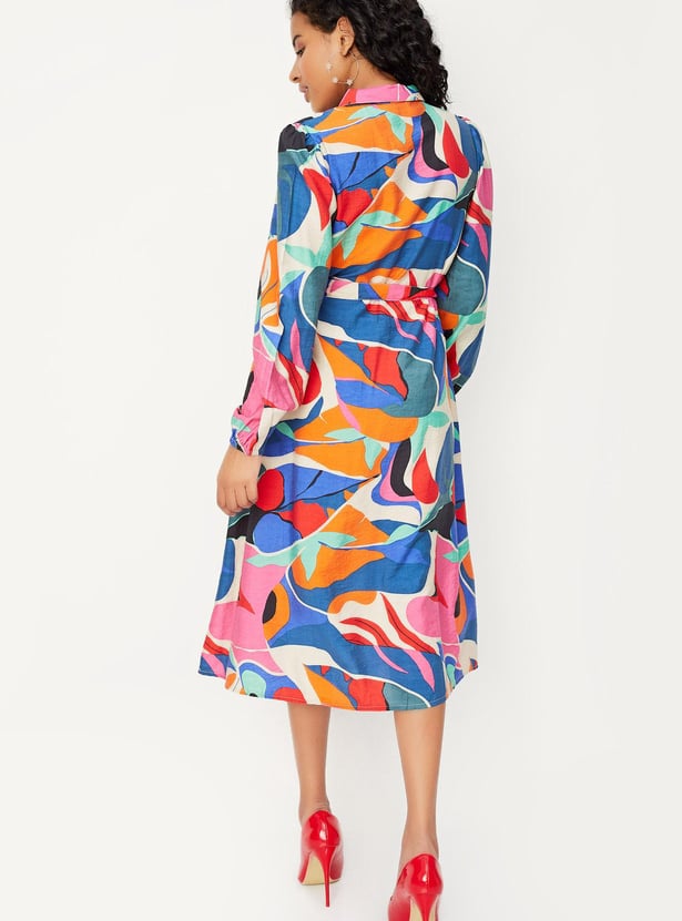 Women Printed Shirt Dress