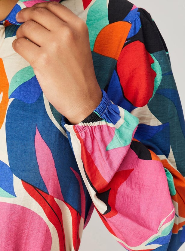 Women Printed Shirt Dress