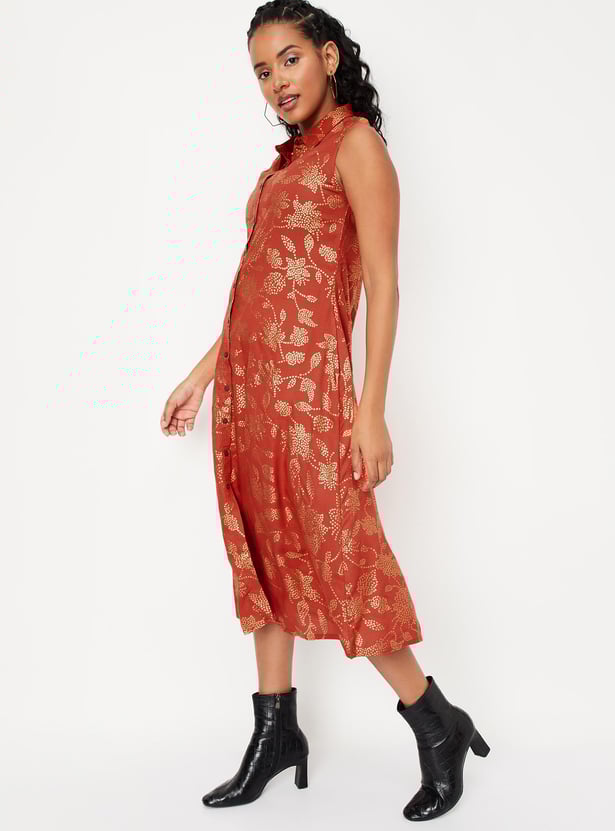 Women Printed Midi Dress