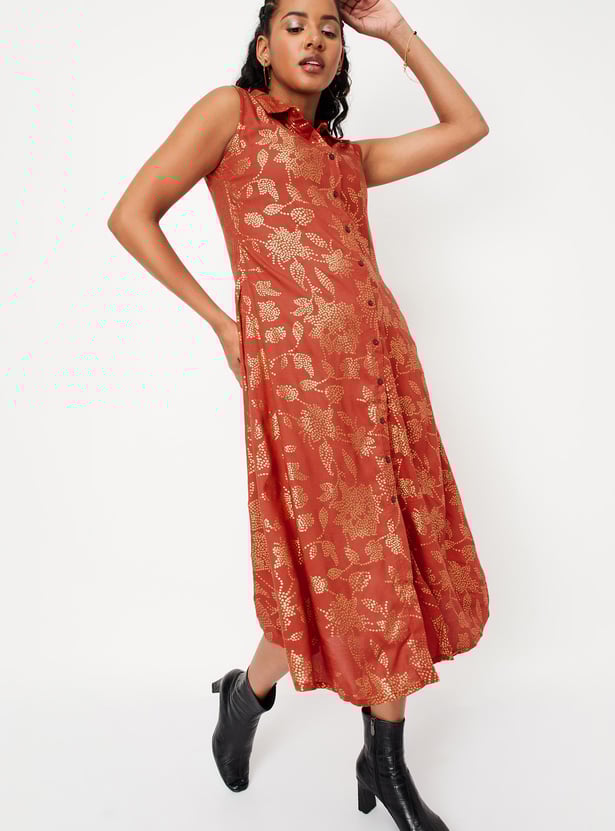 Women Printed Midi Dress