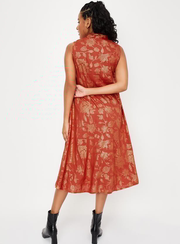 Women Printed Midi Dress