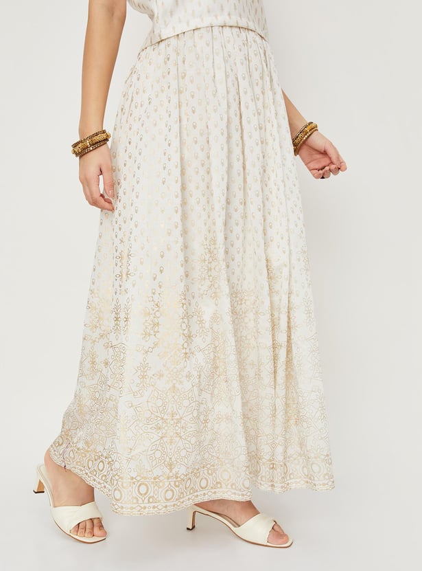 Women Printed Ethnic Maxi Skirt