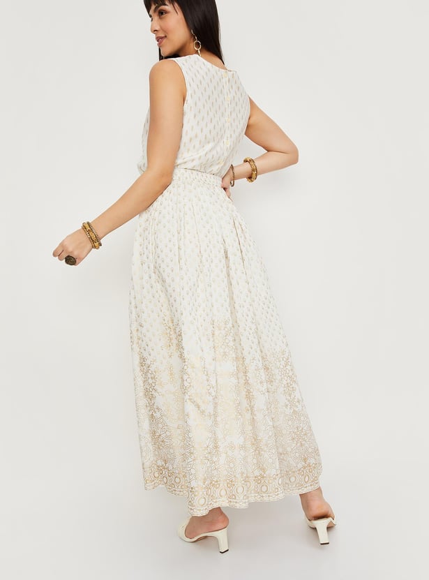 Women Printed Ethnic Maxi Skirt