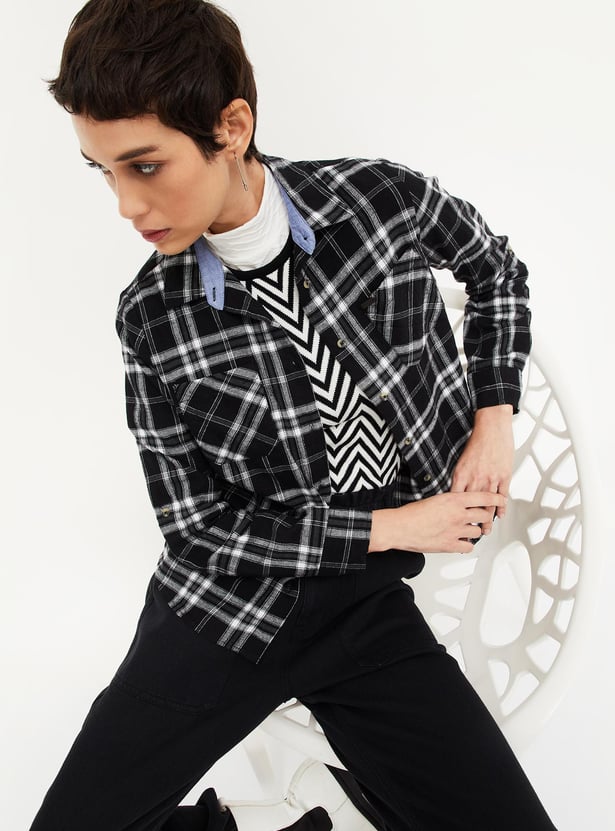 Women Tartan Checked Shirt