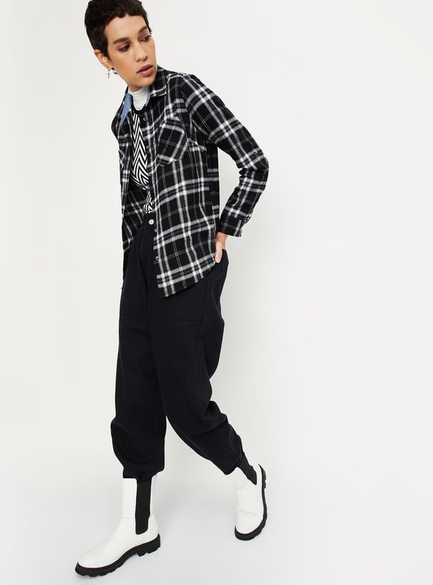 Women Tartan Checked Shirt