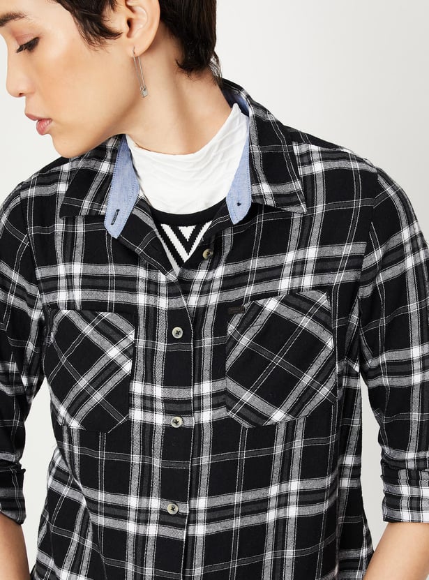 Women Tartan Checked Shirt