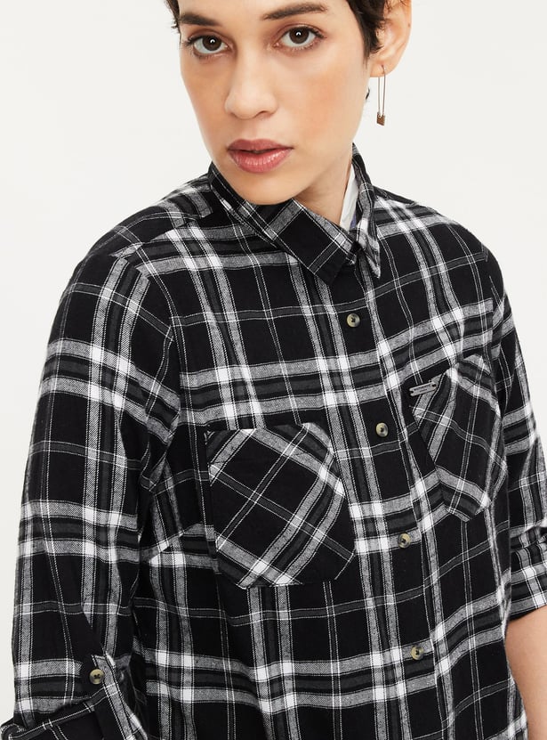 Women Tartan Checked Shirt