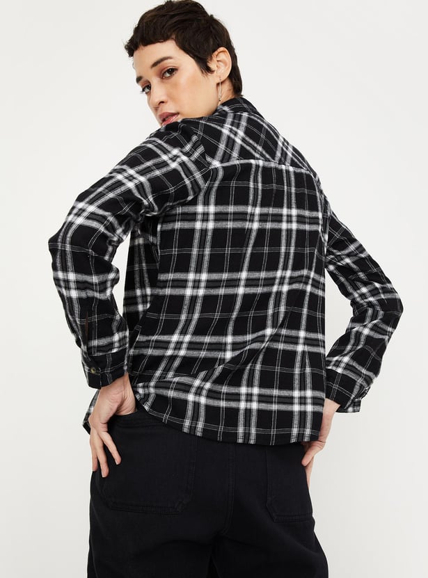 Women Tartan Checked Shirt