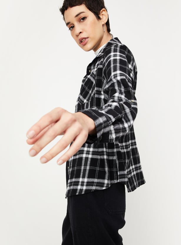 Women Tartan Checked Shirt