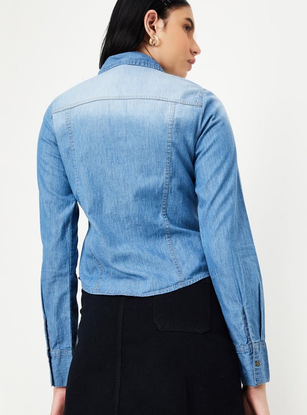 Women Washed Denim Shirt