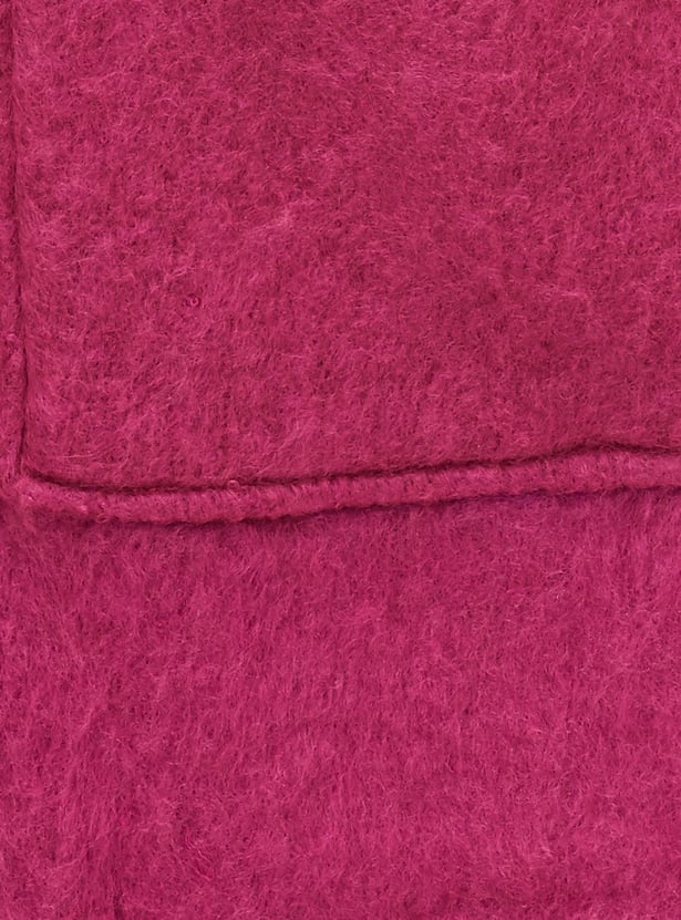 Women Solid Muffler with Pockets
