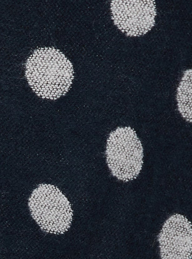 Women Polka Dot Reversible Muffler
