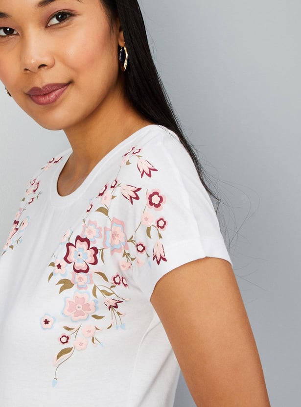 Women Floral Printed T-shirt