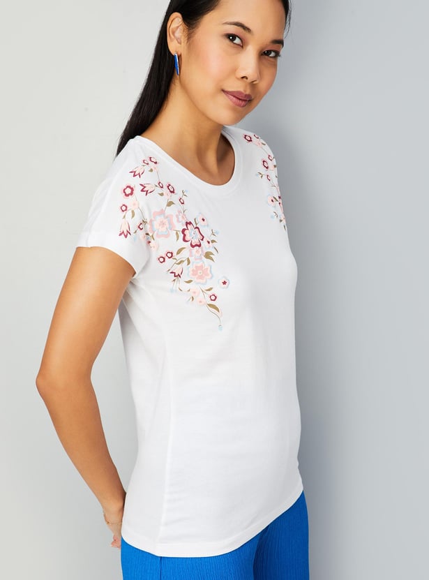 Women Floral Printed T-shirt