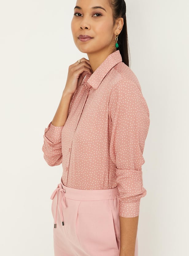 Women Polka Dot Printed Shirt