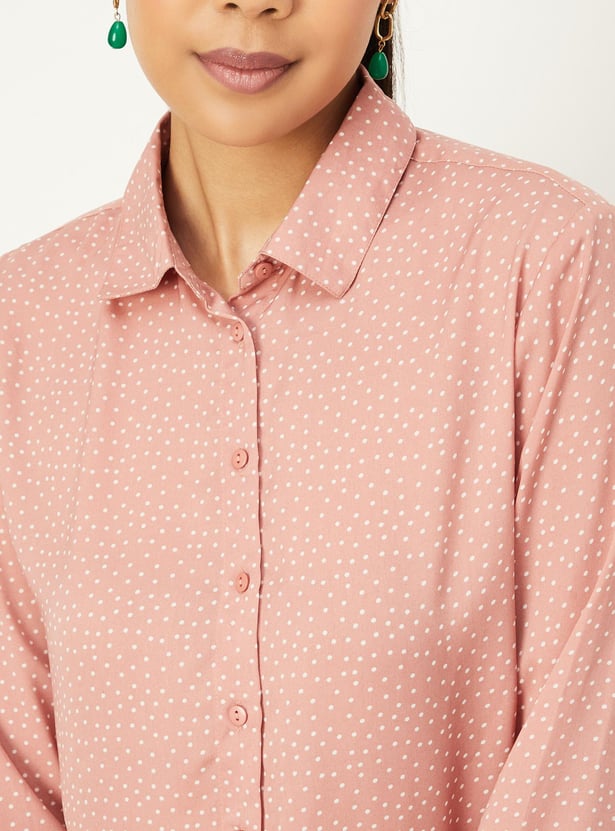 Women Polka Dot Printed Shirt