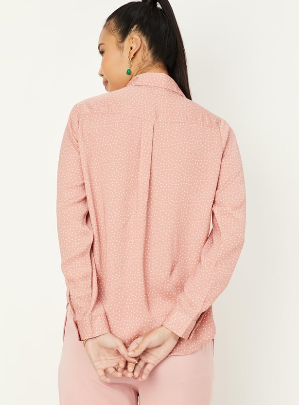 Women Polka Dot Printed Shirt