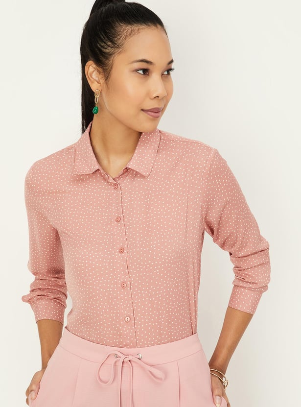 Women Polka Dot Printed Shirt