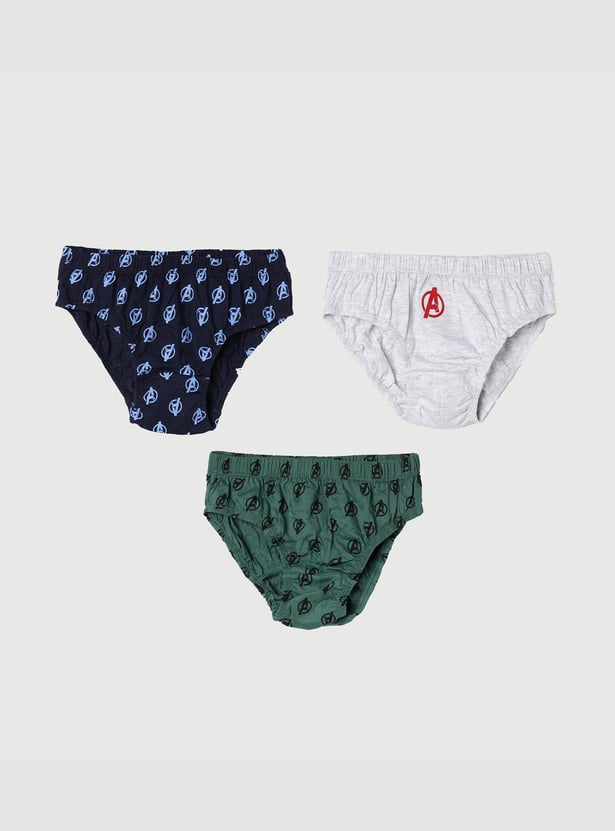 Boys Printed Briefs - Pack of 3