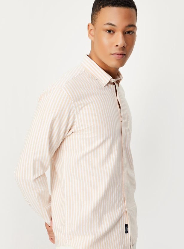 Men Slim Fit Striped Shirt
