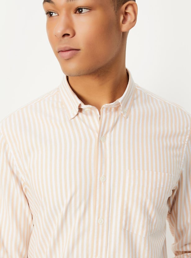 Men Slim Fit Striped Shirt
