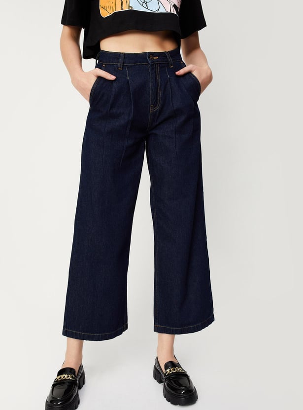 Women Baggy Fit Wide Leg Jeans