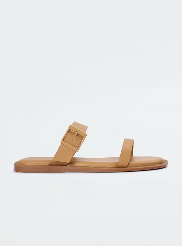 Women Dual Strap Flat Sandals