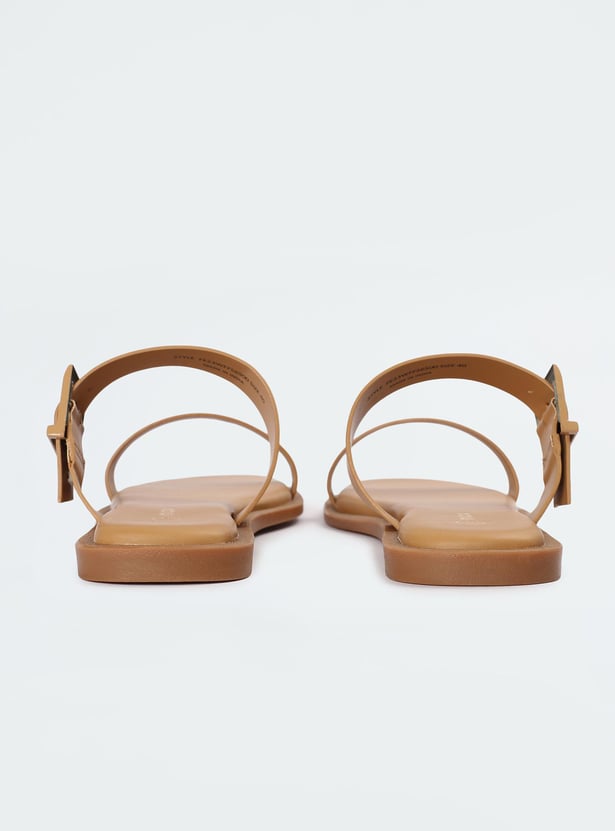 Women Dual Strap Flat Sandals
