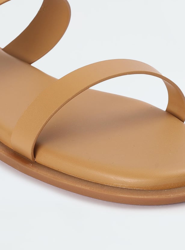 Women Dual Strap Flat Sandals