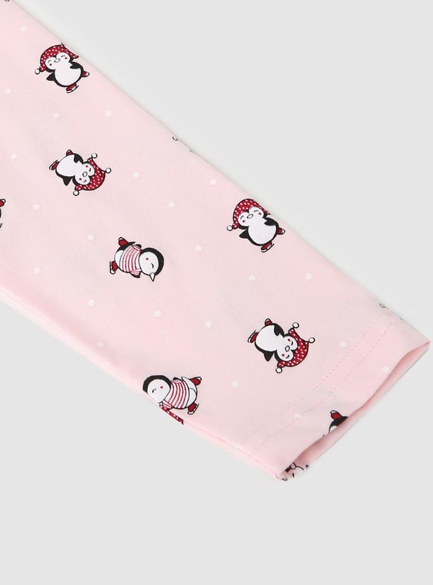 Girls Printed Full-Length Leggings