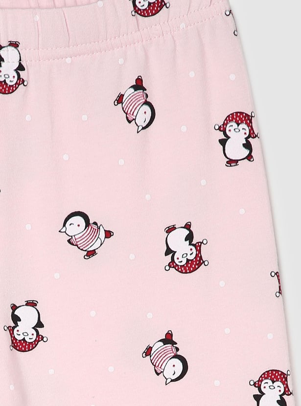 Girls Printed Full-Length Leggings