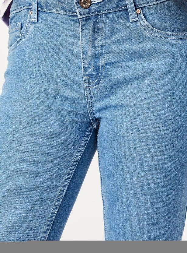 Girls Washed Slim Fit Jeans