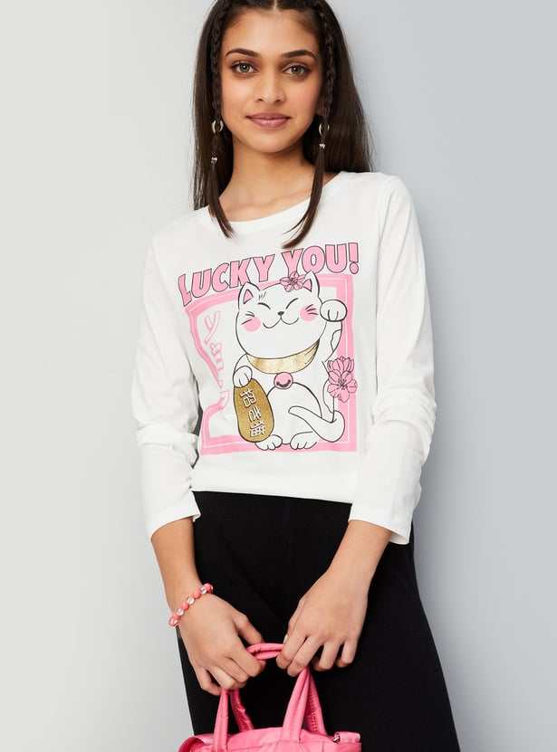 Girls Graphic Printed T-shirt