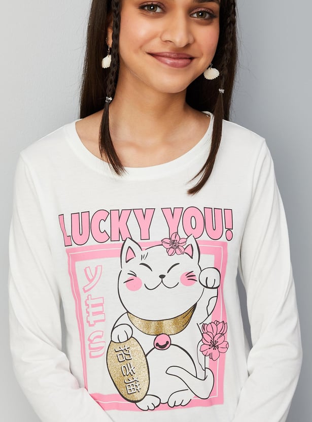 Girls Graphic Printed T-shirt
