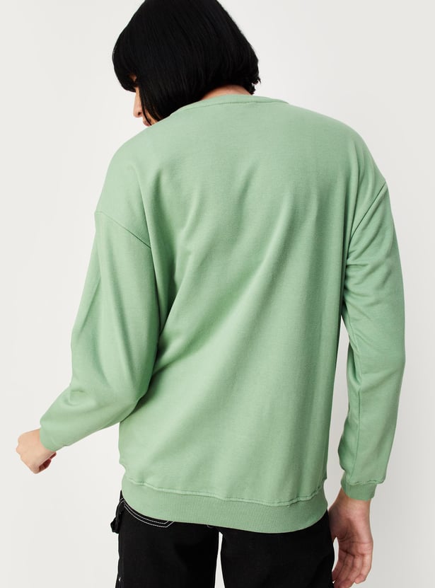 Women Oversized Graphic Printed Sweatshirt