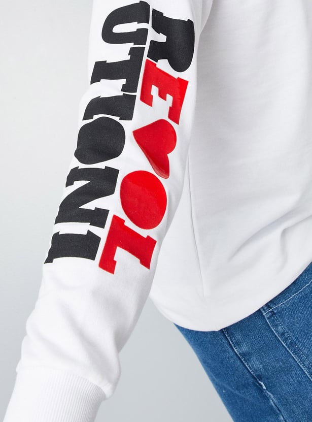 Women The Beatles Printed Sweatshirt