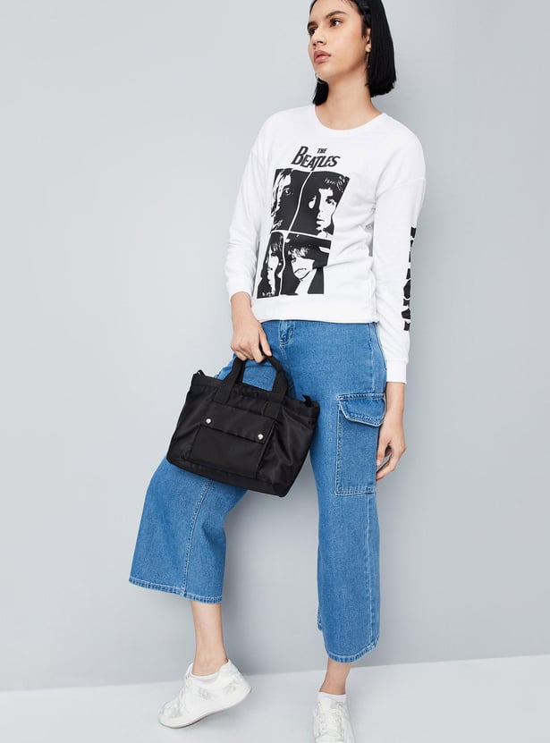 Women The Beatles Printed Sweatshirt