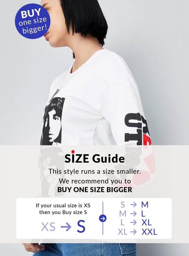 Women The Beatles Printed Sweatshirt