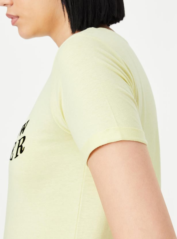 Women Typographic Printed T-shirt