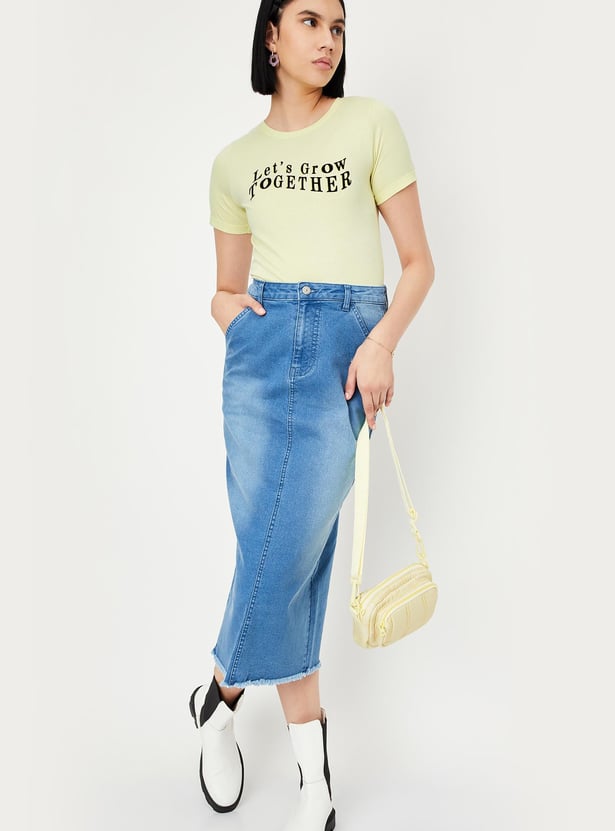 Women Typographic Printed T-shirt