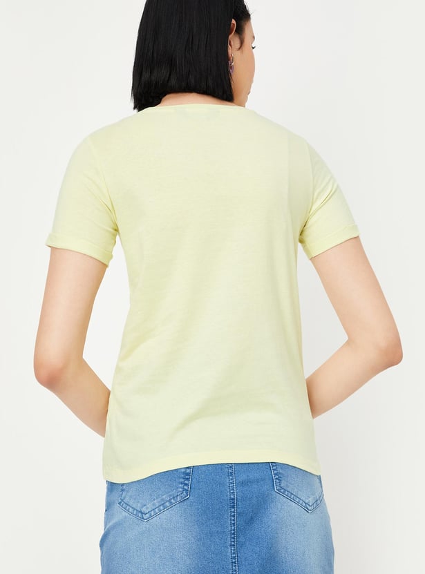 Women Typographic Printed T-shirt