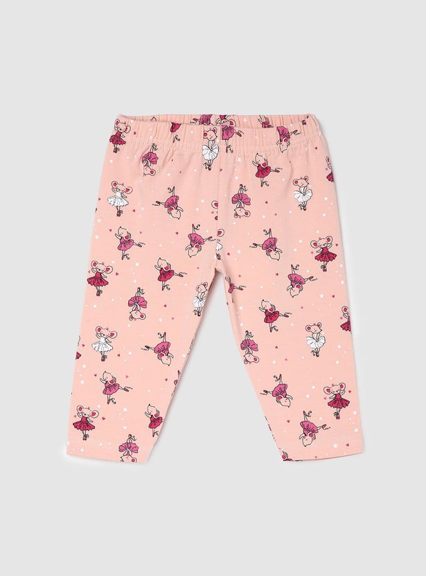 Girls Printed 3/4th Length Leggings
