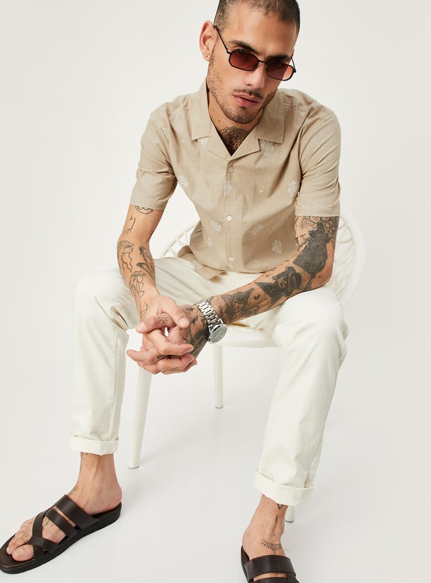 Men Embroidered Resort Shirt