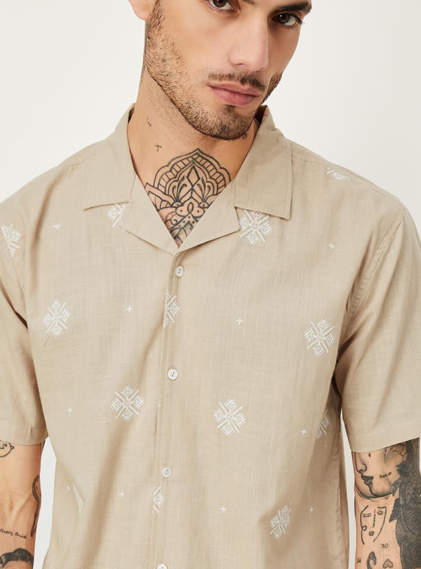 Men Embroidered Resort Shirt