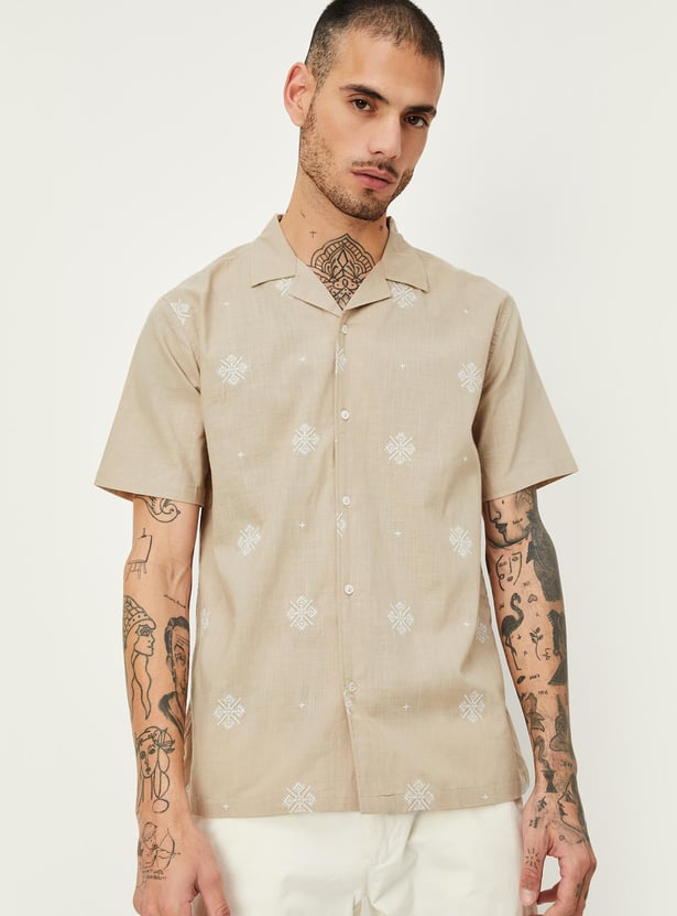 Men Embroidered Resort Shirt