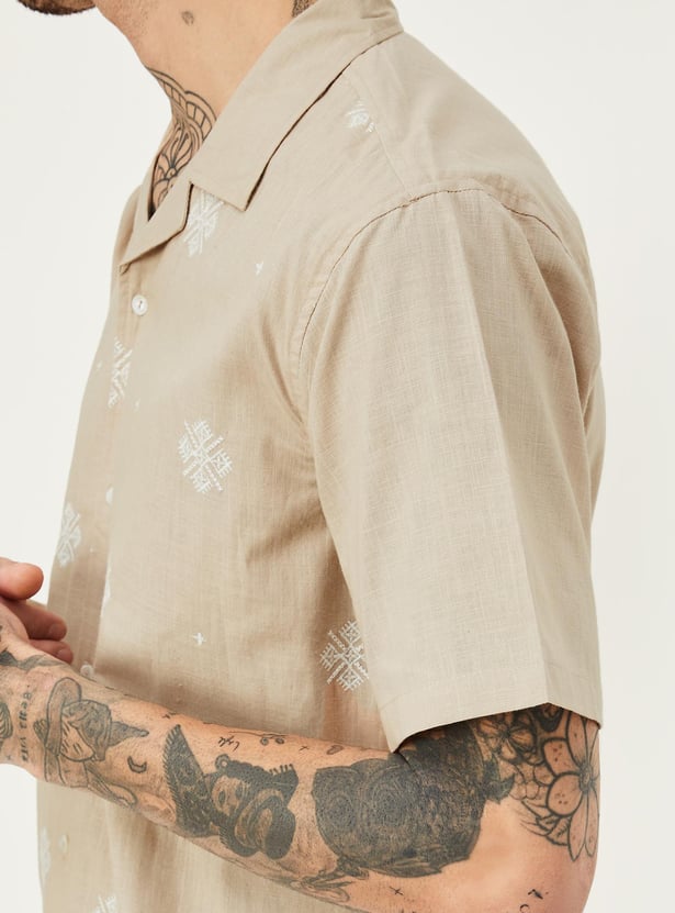 Men Embroidered Resort Shirt