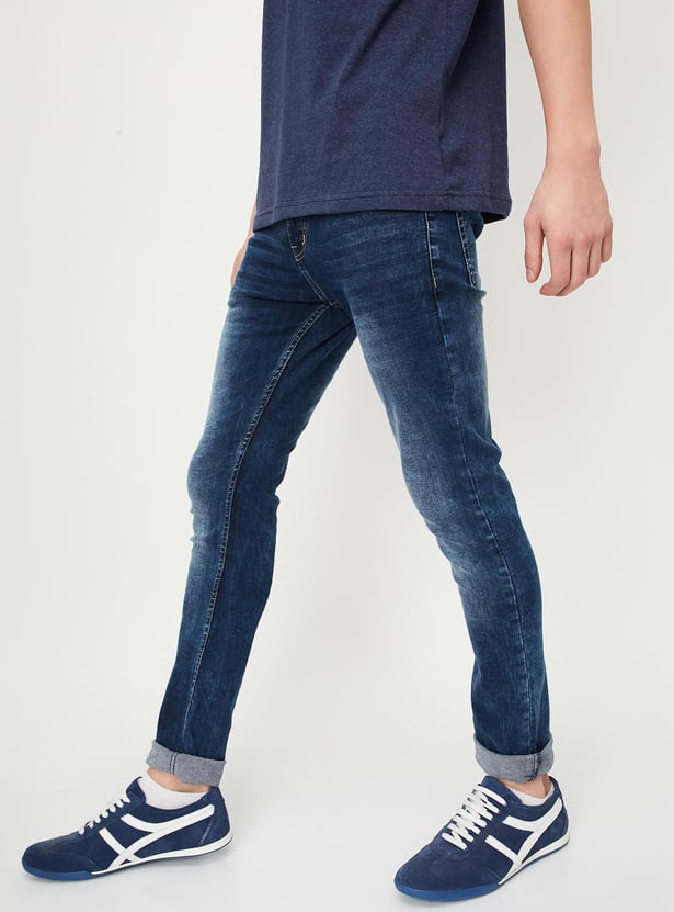 Men Regular Fit Washed Jeans