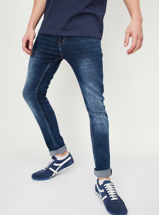 Men Regular Fit Washed Jeans